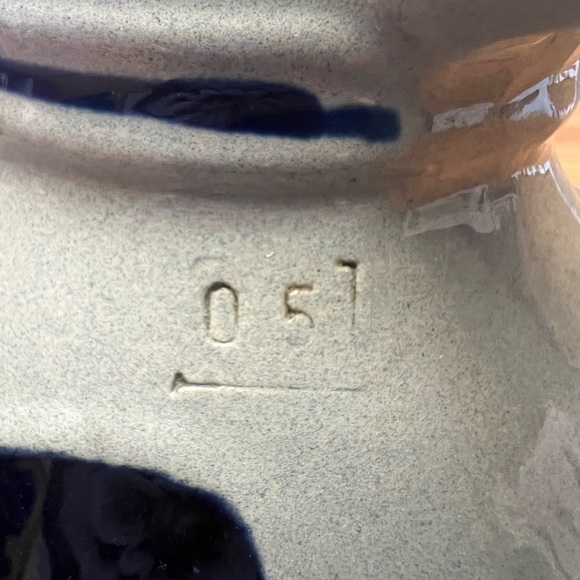 Trink Aus Stein Wine Pitcher Den Edlen Wein German Pottery 1 liter Gray Blue - Picture 9 of 9